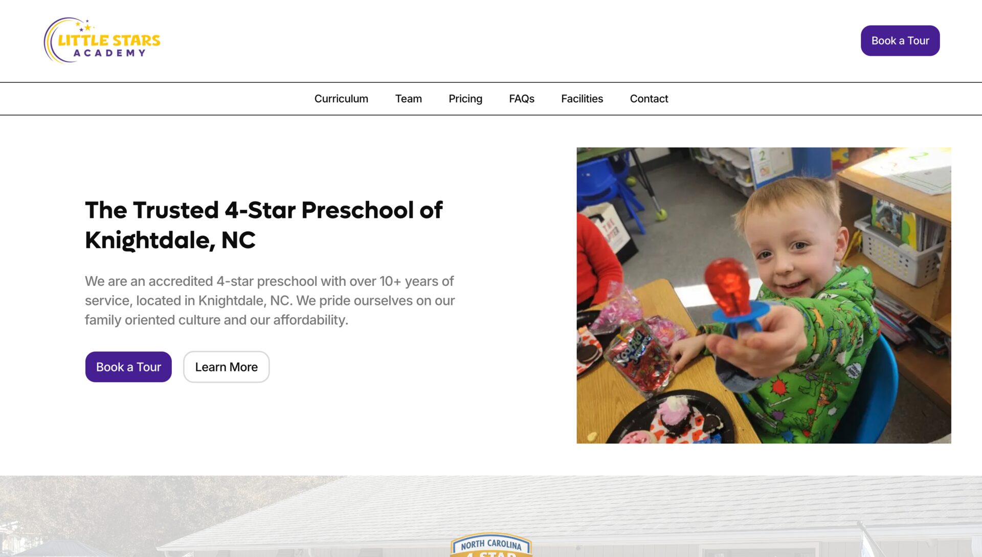 Little Stars Academy website